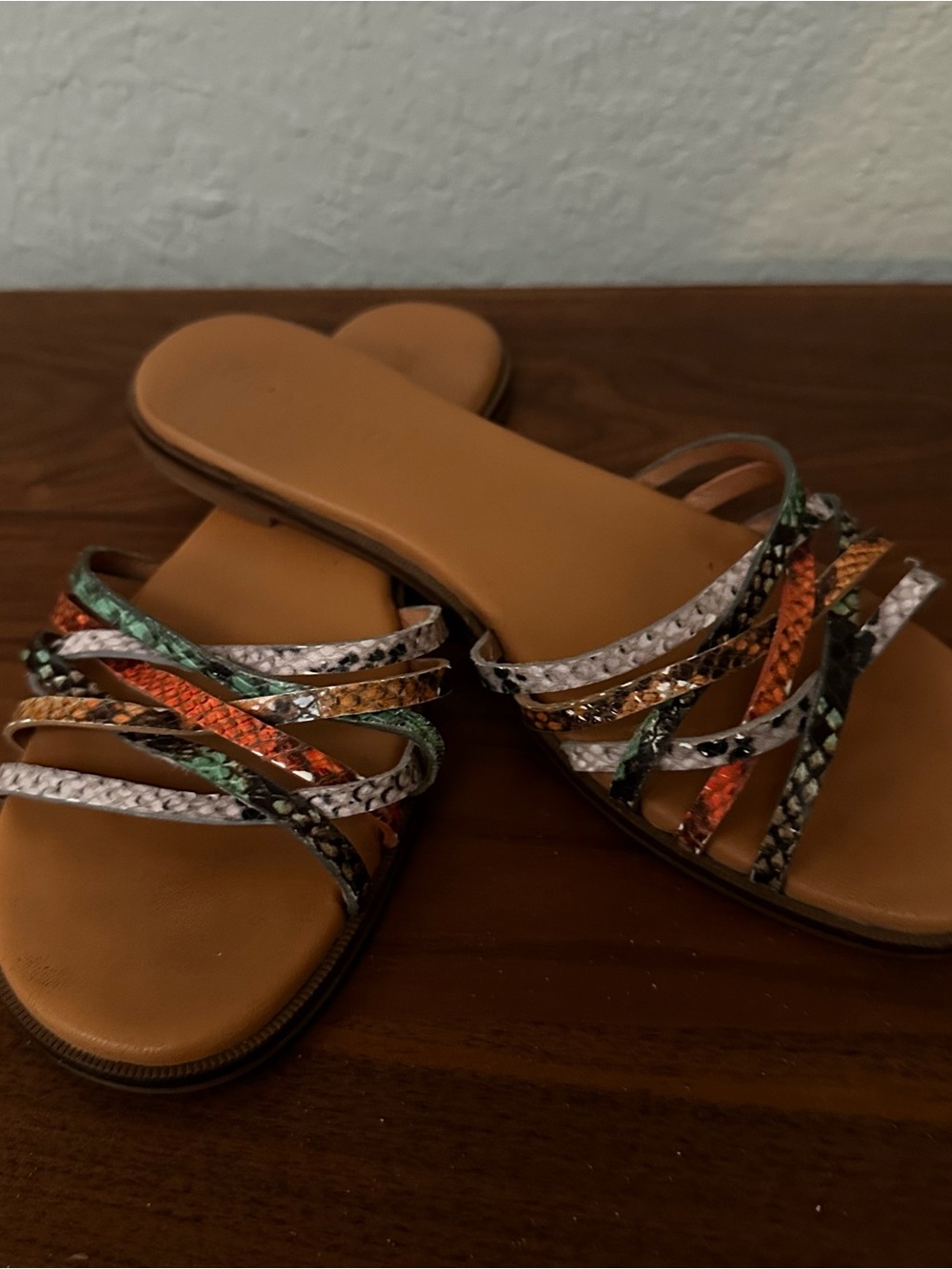 Madewell Sandals with Multicolor Snakeskin Straps